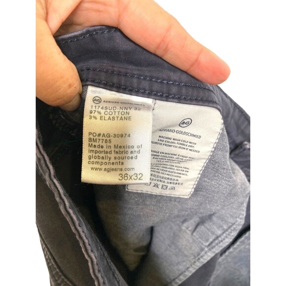 AG Adriano Goldschmied The Graduate Tailored Leg Chinos Jeans Mens Size 36 Blue - Picture 9 of 12